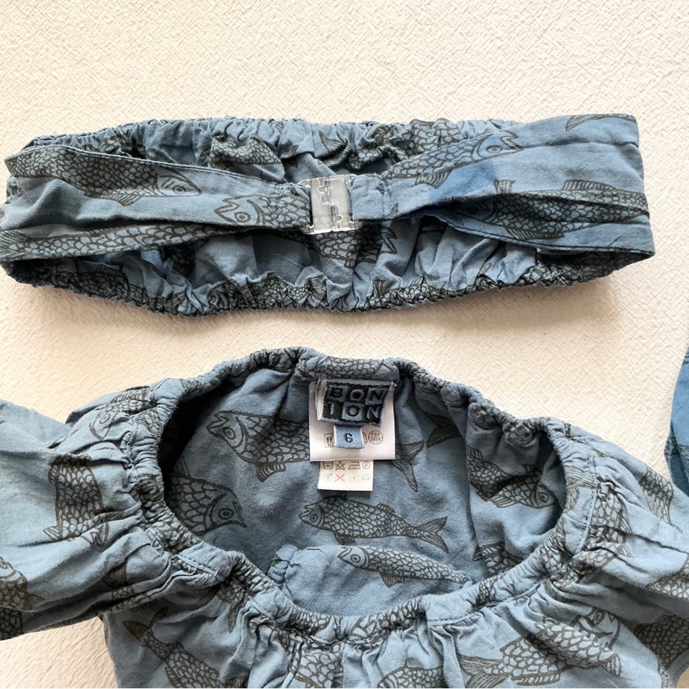 Bonton 6Y Fish Pattern Bikini - Picture 2 of 5